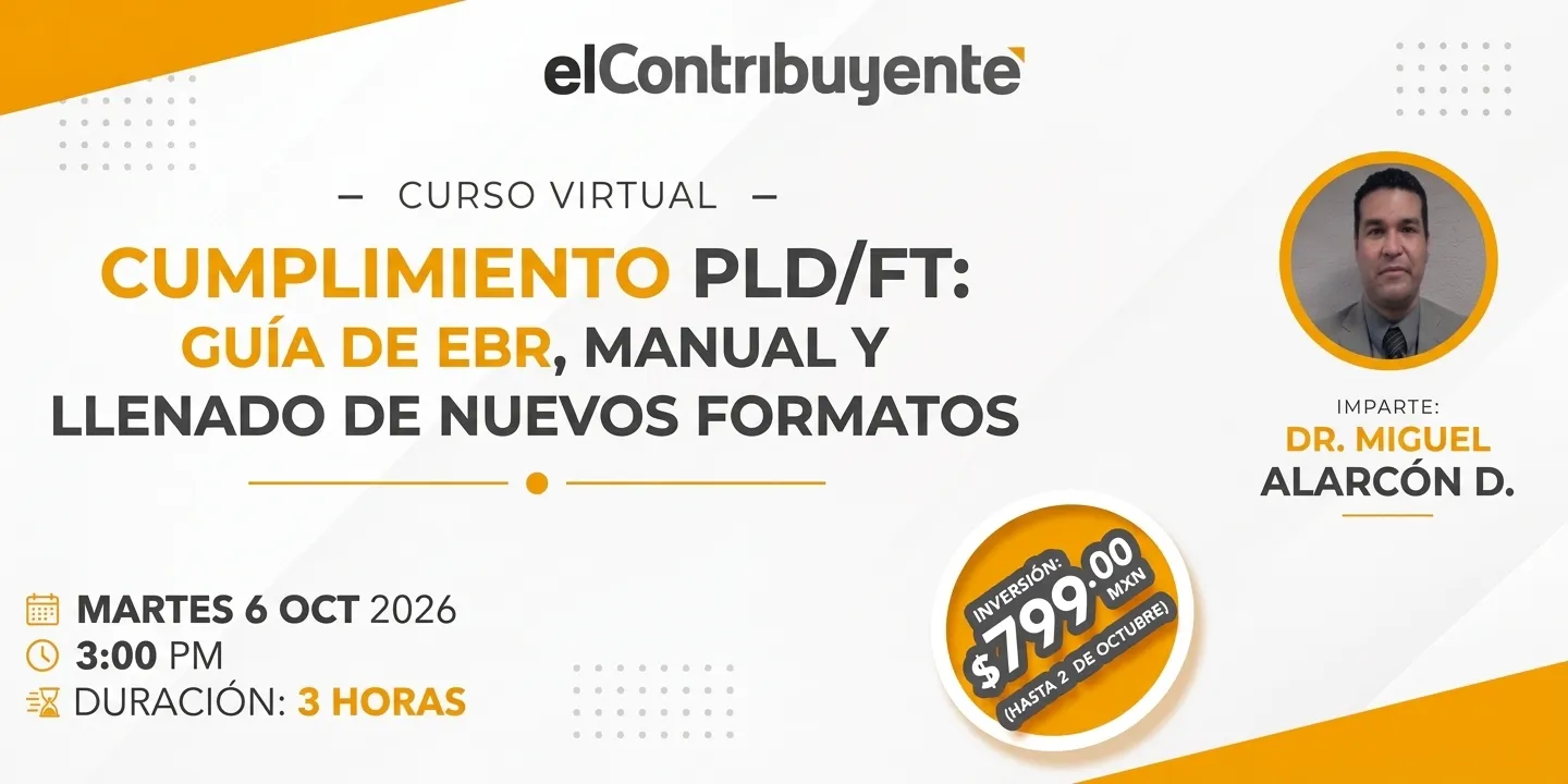 Banner del curso Cumplimiento nueva Ley Antilavado