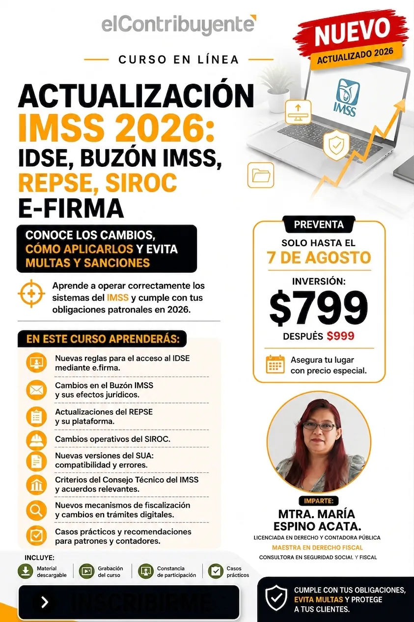Temario del curso de Actualización IMSS 2026