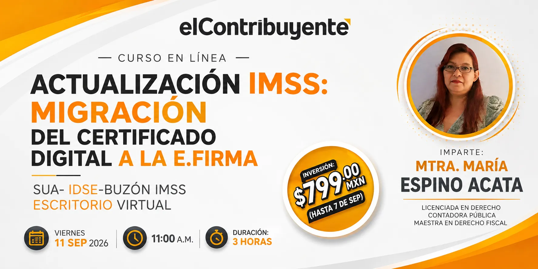 Banner del curso Actualización IMSS 2026