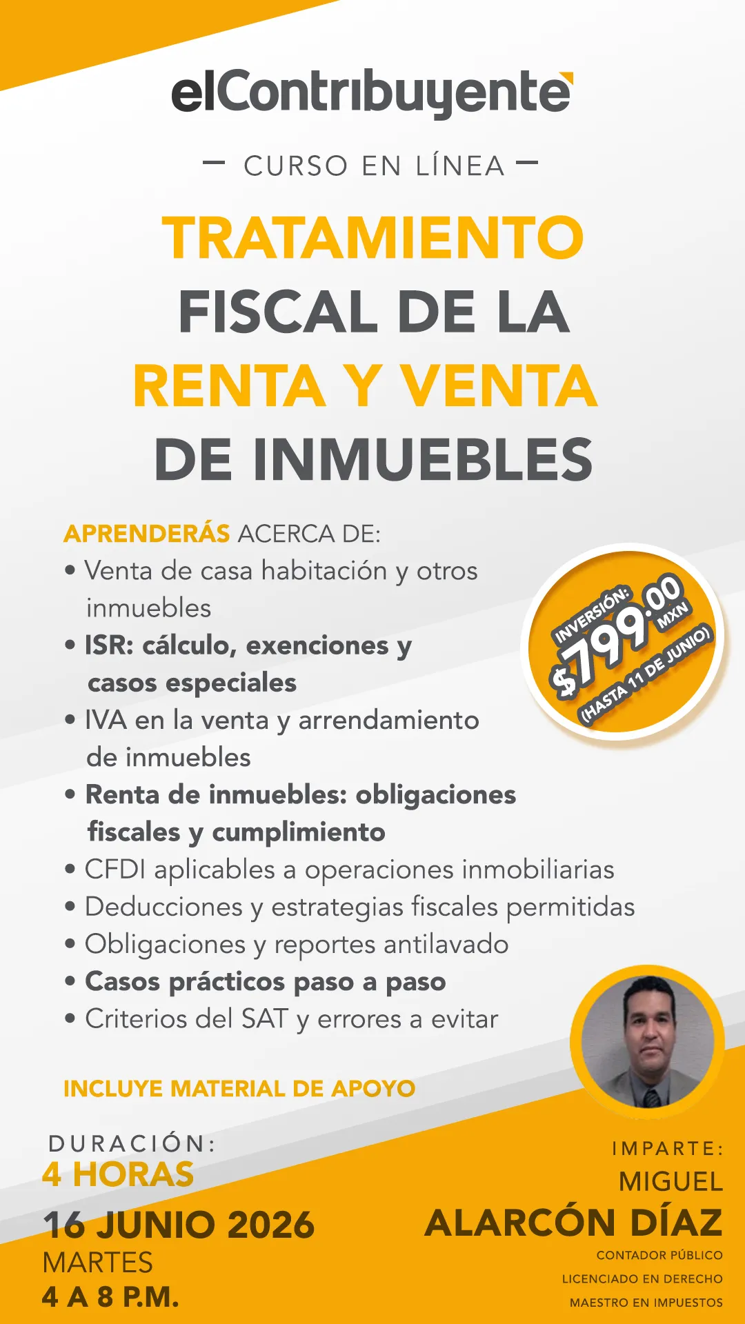 Temario del Taller de Renta y Venta de Inmuebles