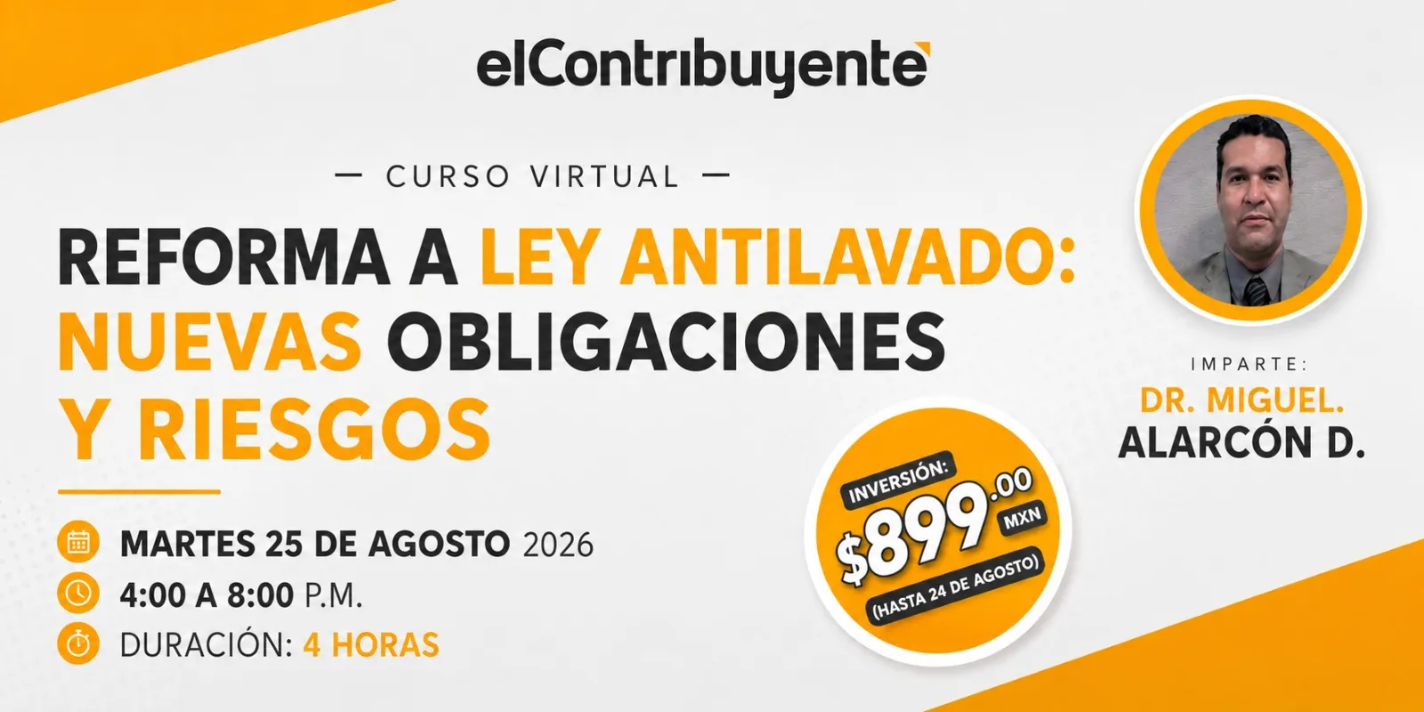 Banner del curso Reforma a la Ley Antilavado